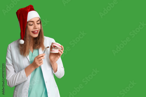 Young female dentist in San...