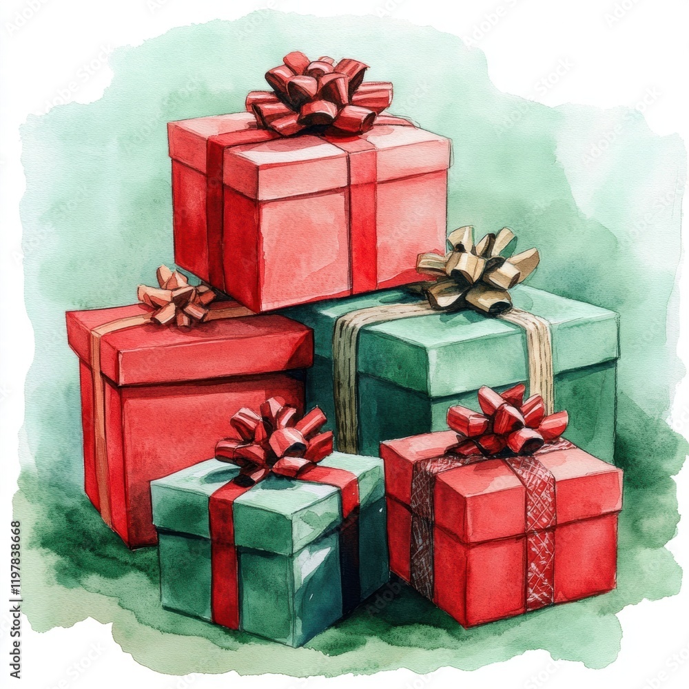 Fototapeta premium Colorful Gift Boxes for Festive Celebrations