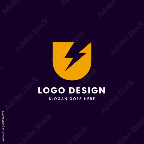 Creative U logo design for bussines
