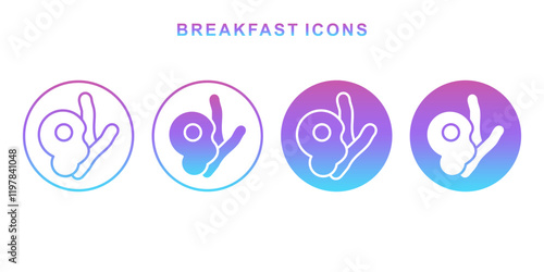 Breakfast Stroke icon collections. Containing Breakfast, Fruits, Croissant, Jam, Orange Juice, Baguette, Tea, Omelette and more icons. Editable Stroke icon 