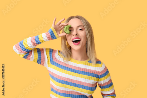 Beautiful young woman with ...