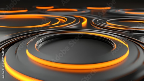 Abstract Futuristic Technological Design with Modern Geometric Forms