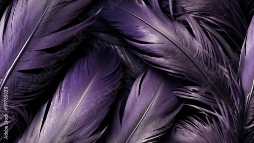 immersive vibrant mauve feather bird background