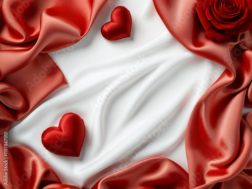 Roses and Ribbon: Romantic Arrangement with Elegant Fairy Light Touch