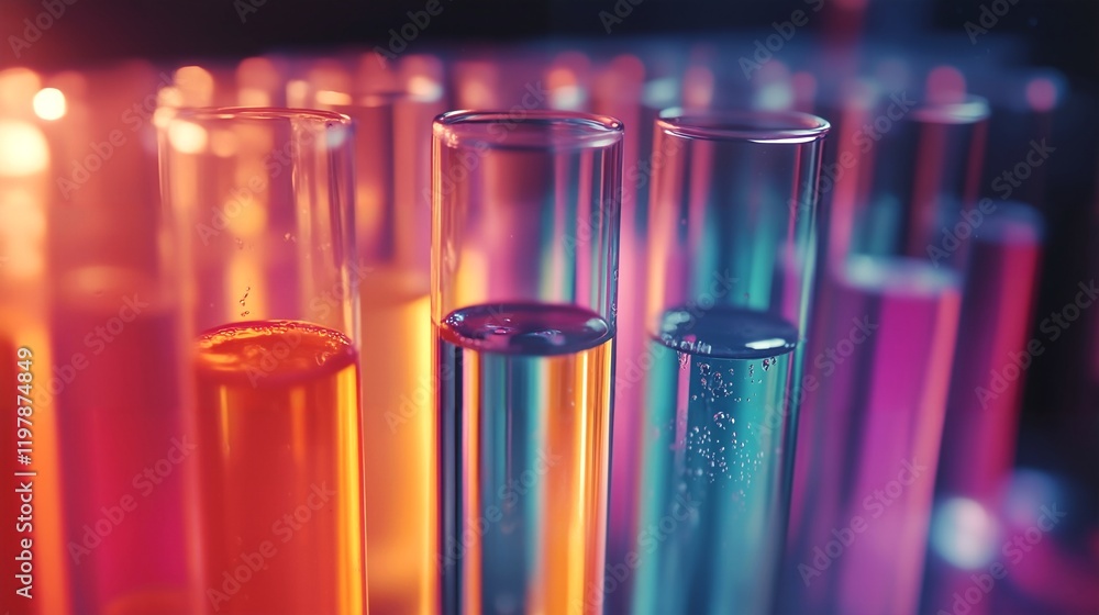 Test Tubes Containing Colored Liquids. Test Tubes Containing Colored Liquids.