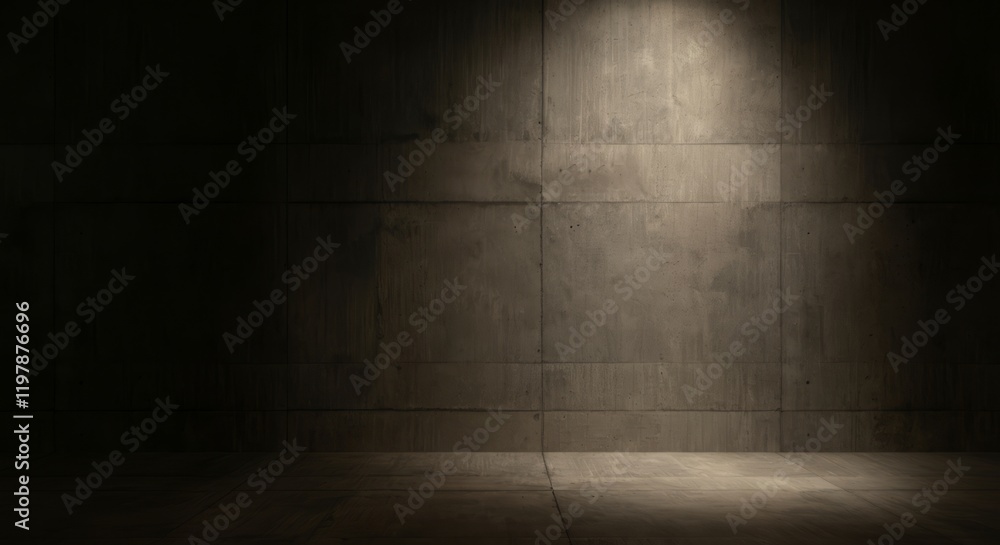 Dark room with a concrete wall Dark room with a concrete wall