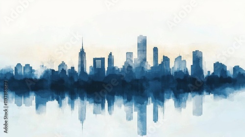 Wallpaper Mural High-Quality International Metropolis Wallpaper Illustration Torontodigital.ca