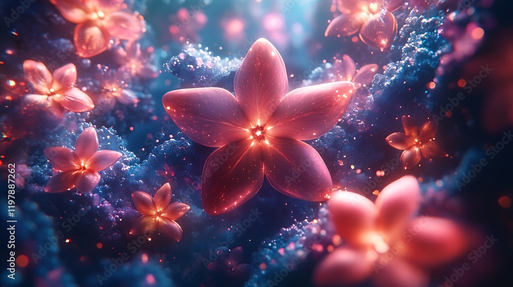 Group of Delicate Pink Flowers in Full Bloom
Group of Delicate Pink Flowers in Full Bloom