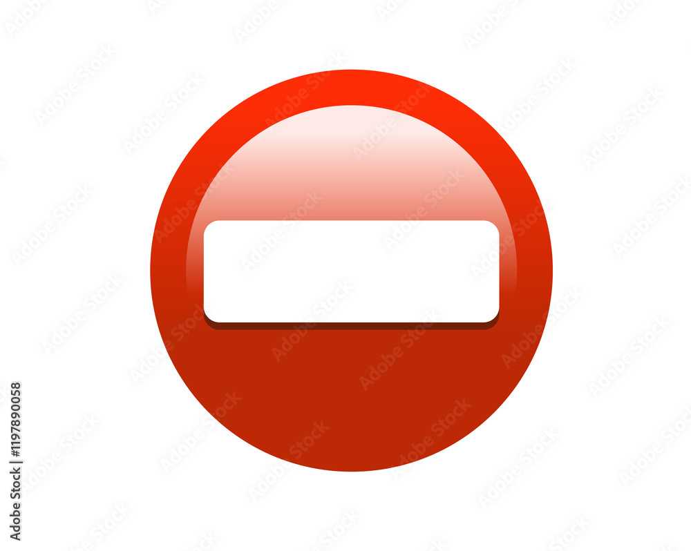 Gradient red circle road stop warning sign icon Gradient red circle road stop warning sign icon