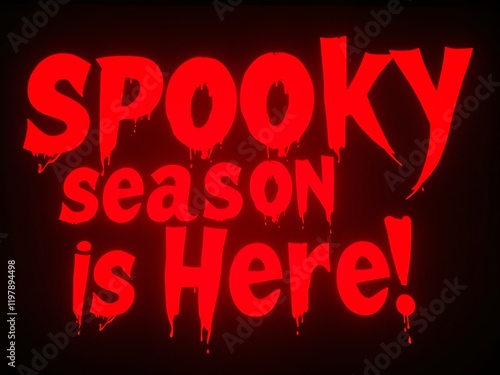 Spooky season is here a red announcement