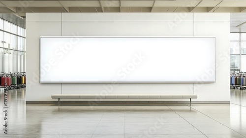 Versatile advertising space designed for promotional use in airports. photo