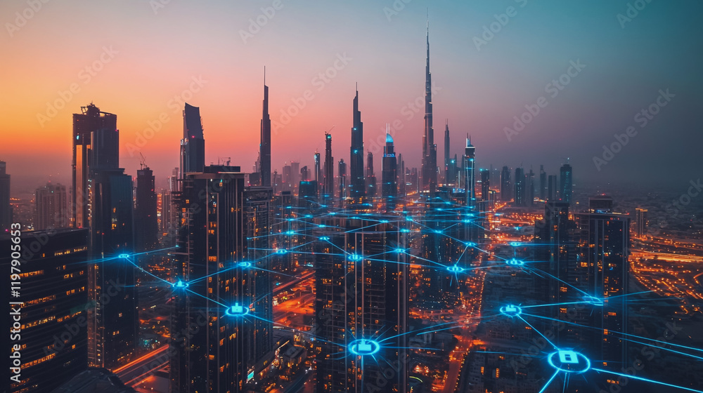 Abstract business man stands on the peak of success amid tall, innovative Smart city and graphs with statistics to analyze business potential and predict future developments in company growth. Abstract business man stands on the peak of success amid tall, innovative Smart city and graphs with statistics to analyze business potential and predict future developments in company growth.