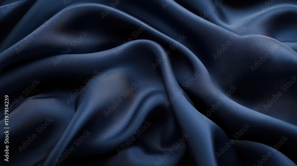 Obraz premium Deep blue fabric with a soft smooth texture