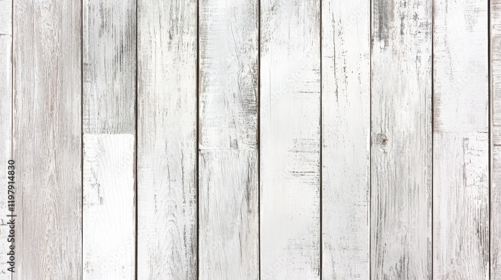 Fototapeta premium Whitewashed wooden planks with a slightly distressed texture