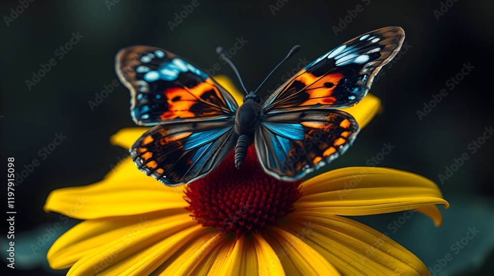Obraz premium monarch butterfly on flower
