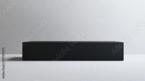 Wallpaper Mural Minimalist Black Block on White Background: A Study in Simplicity and Form Torontodigital.ca