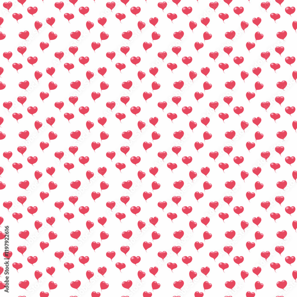 A seamless pattern featuring heart-shaped speech bubbles in a vibrant red-pink color. This playful and romantic design is perfect for Valentine's Day-themed projects, wrapping paper, stationery, socia A seamless pattern featuring heart-shaped speech bubbles in a vibrant red-pink color. This playful and romantic design is perfect for Valentine's Day-themed projects, wrapping paper, stationery, socia