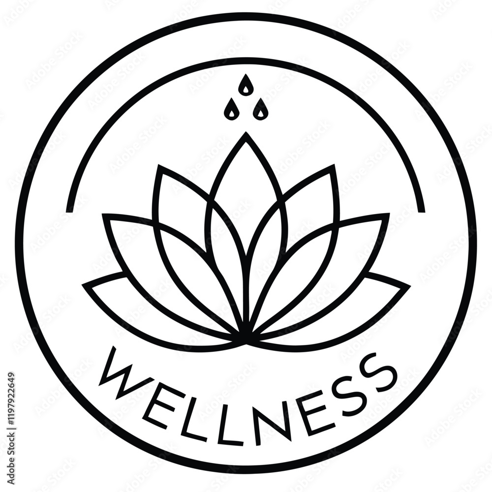 Professional health and wellness logo vector art for business branding. Modern, clean, and versatile design perfect for company identity and holistic branding needs.