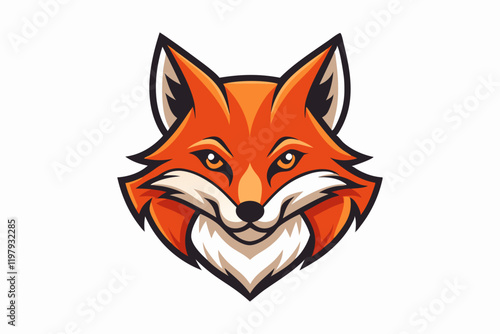 fox head logo vector illustration