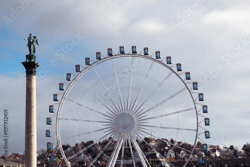 Ferris wheel in Stuttgart square