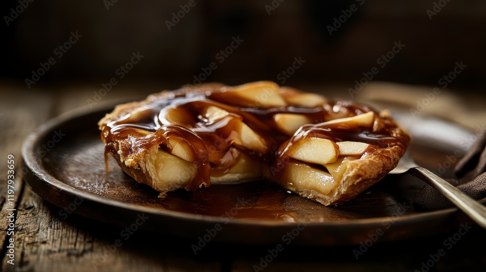 A Slice of Caramel Apple Tart: A Delicious and Warm Autumnal Dessert A Slice of Caramel Apple Tart: A Delicious and Warm Autumnal Dessert