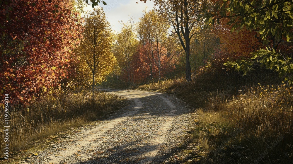 Obraz premium Autumnal Forest Path