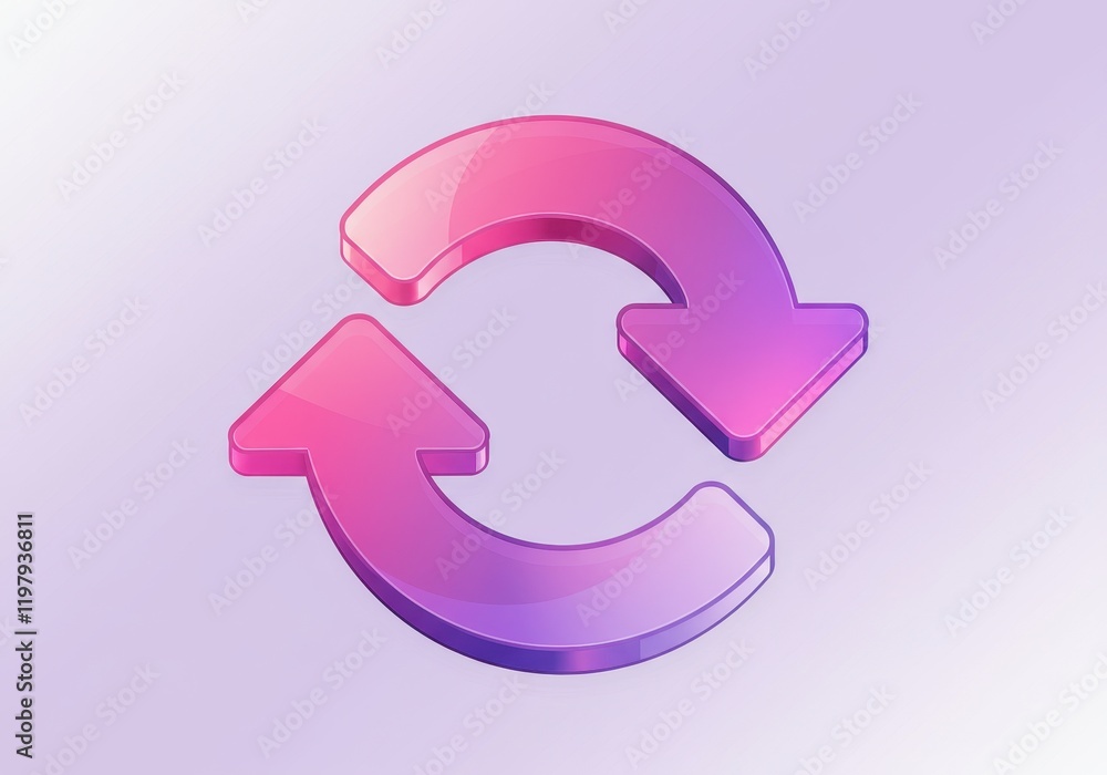 3D translucent circular refresh icon 3D translucent circular refresh icon