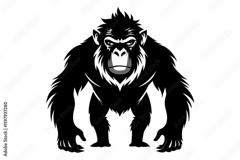 Obraz premium animals ape sublimation black and white color