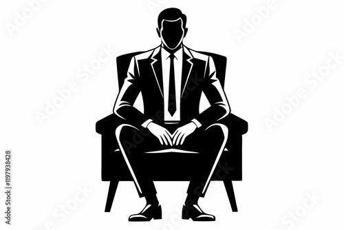  a professional businessman sitting on the chair