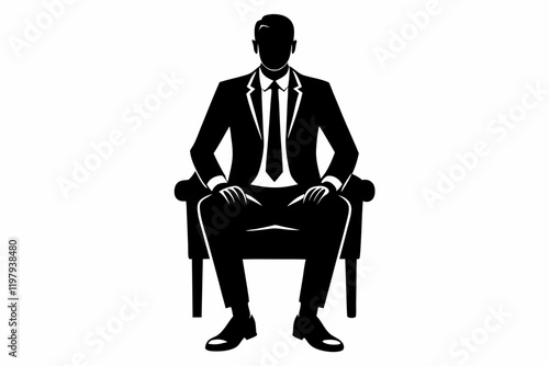  a professional businessman sitting on the chair