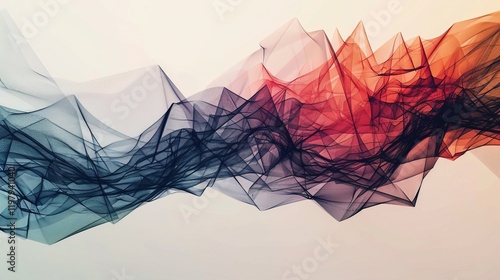 illustration digital network with abstract effect