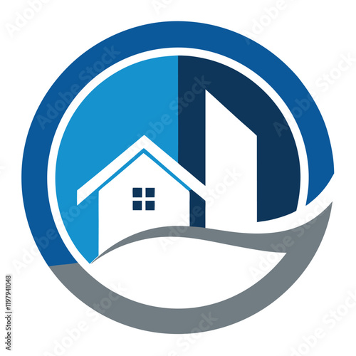 Professional real estate logo vector art illustration for business branding and company identity. Clean, modern, and creative design for realty, property, and corporate needs.