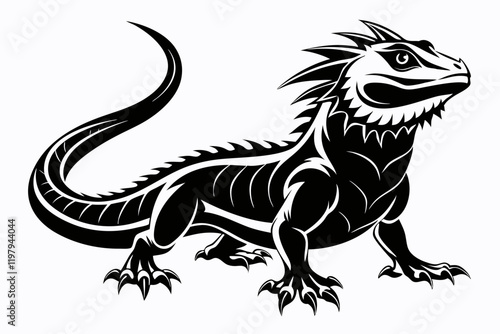 Wallpaper Mural  bearded dragon  silhouetted  Torontodigital.ca