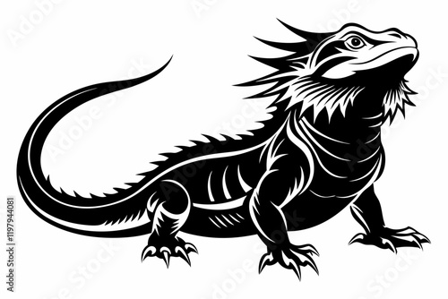 Wallpaper Mural  bearded dragon  silhouetted  Torontodigital.ca