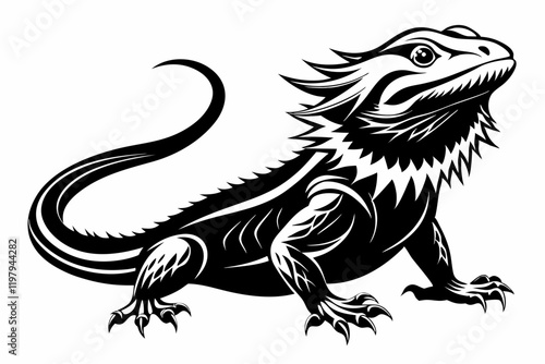 Wallpaper Mural  bearded dragon  silhouetted  Torontodigital.ca