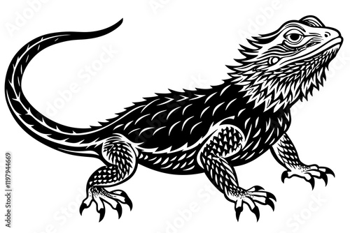 Wallpaper Mural  bearded dragon  silhouetted  Torontodigital.ca