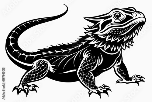 bearded dragon silhouette