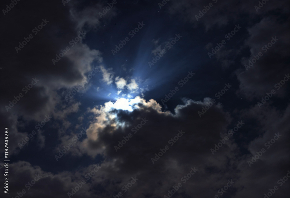 Obraz premium Moonlight wallpaper. full moon background