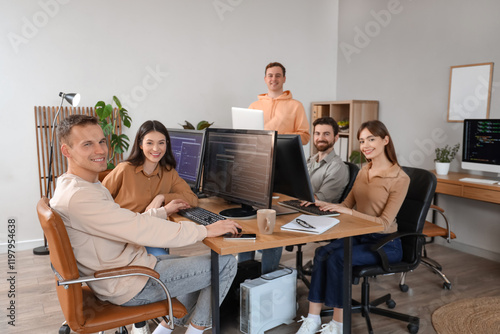 Team of programmers working...