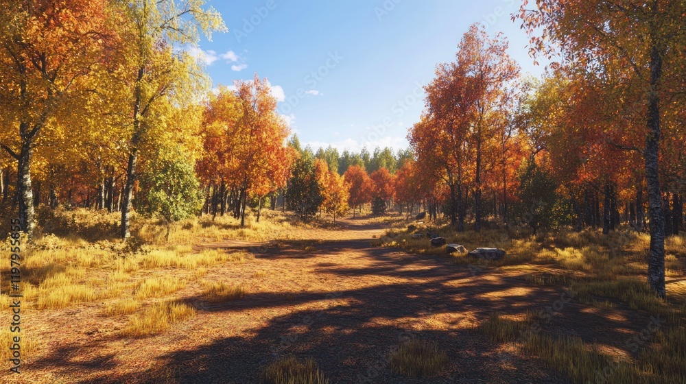 Obraz premium Autumn Forest Path