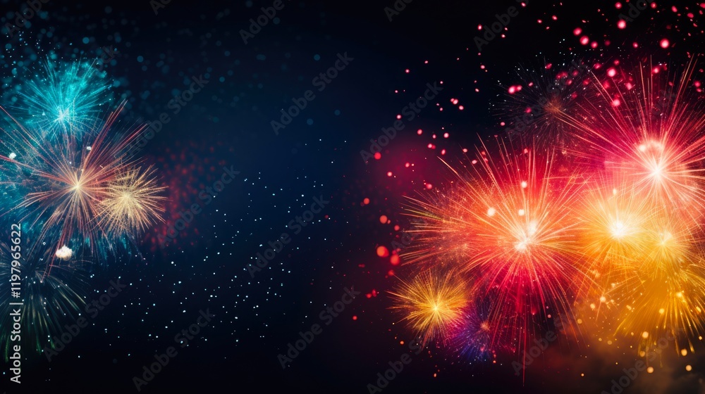 Firework Frenzy. Abstract Fireworks Background with Free Space for Text to Celebrate and Light Up Your Event or Party Firework Frenzy. Abstract Fireworks Background with Free Space for Text to Celebrate and Light Up Your Event or Party