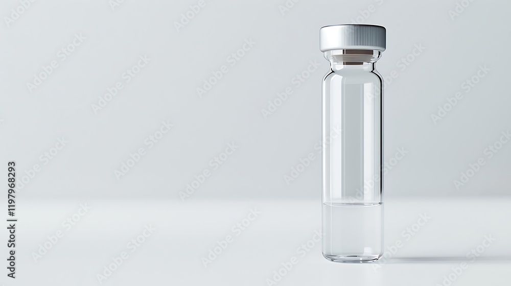 A sterile conical centrifuge tube with a screw cap on a white background A sterile conical centrifuge tube with a screw cap on a white background