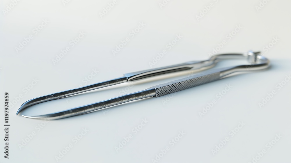 A sterile scalpel on a white background A sterile scalpel on a white background