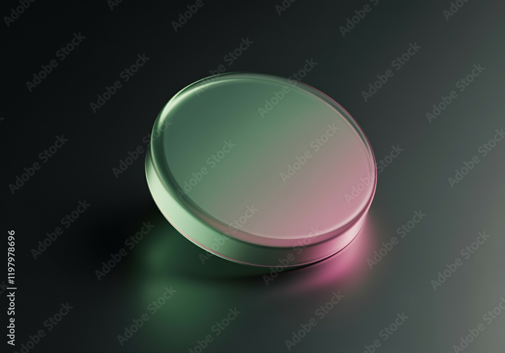 Circular object with smooth design and soft lighting showcasing abstract elements Circular object with smooth design and soft lighting showcasing abstract elements