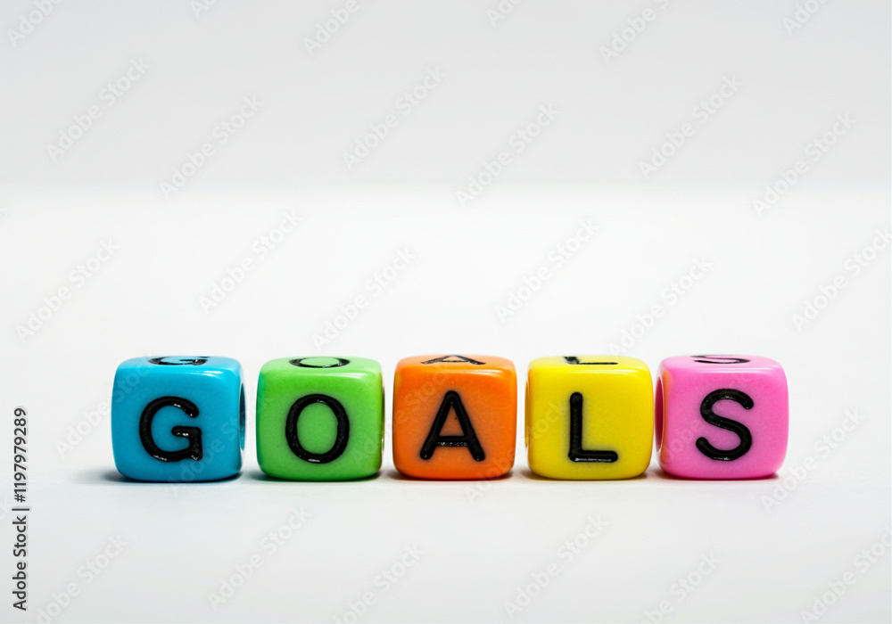 Colored dice representing goals and motivation in a vibrant arrangement showcasing positive thinking and determination Colored dice representing goals and motivation in a vibrant arrangement showcasing positive thinking and determination