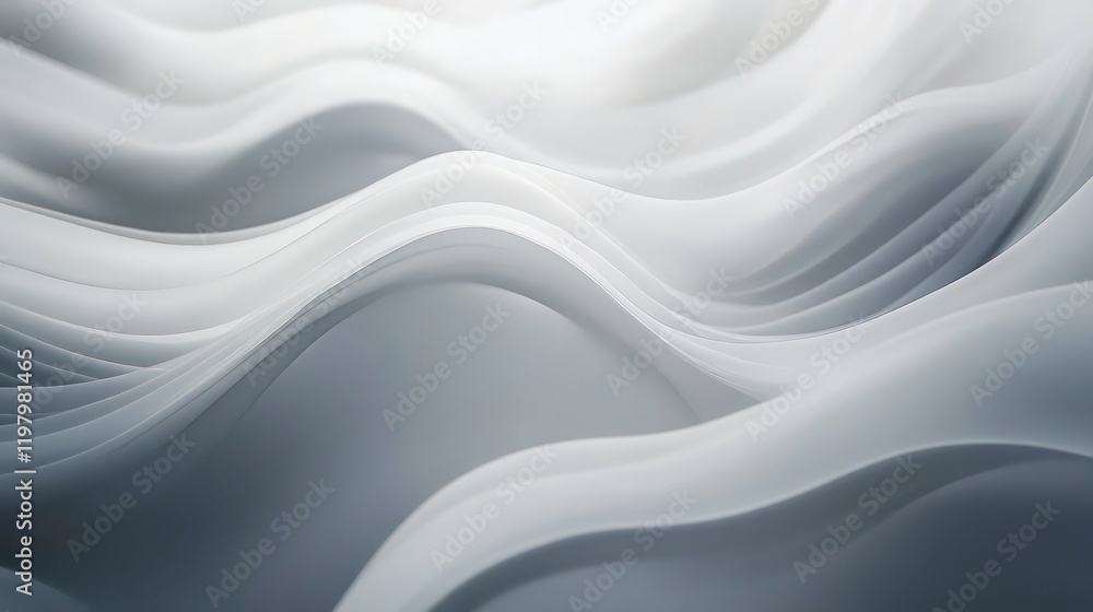 Abstract grayscale wave background, flowing smooth curves, elegant and modern design.