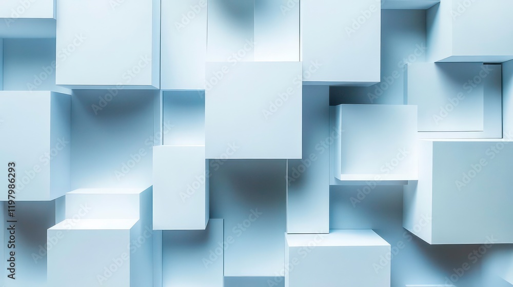 Abstract light blue cube pattern background. Abstract light blue cube pattern background.