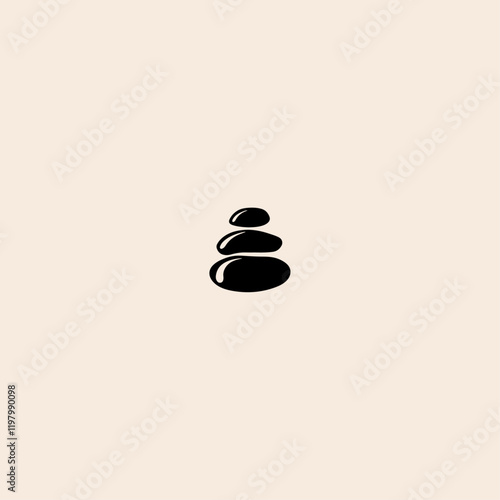 Spa stones icon flat vector design. photo