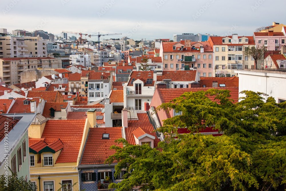 Panoramic view of Lisbon from the Alfama district, Portugal Panoramic view of Lisbon from the Alfama district, Portugal