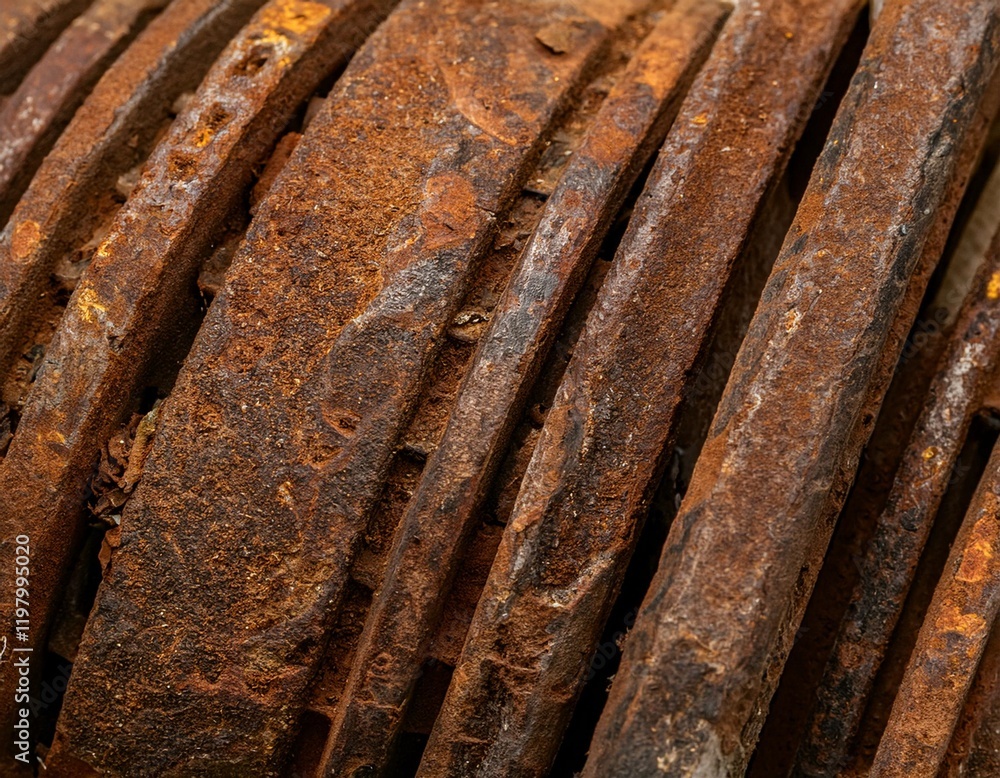 Abstract Textures of Rusty Industrial Tools Telling Time's Tale Abstract Textures of Rusty Industrial Tools Telling Time's Tale